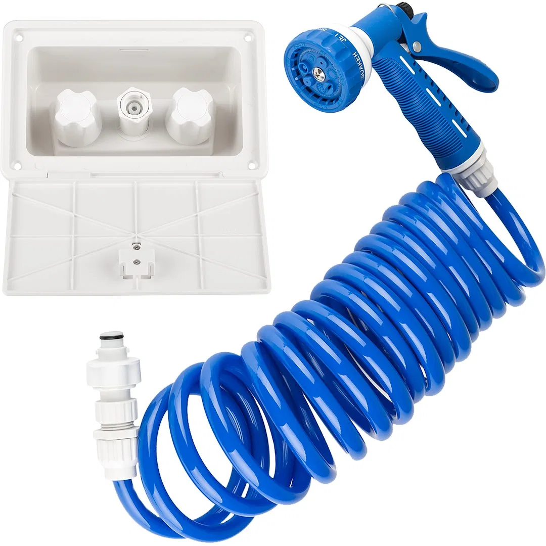 DF-SA189-WT – DURA FAUCET Exterior Spray Port, Faucet Type With Quick Connect Spray With Box White